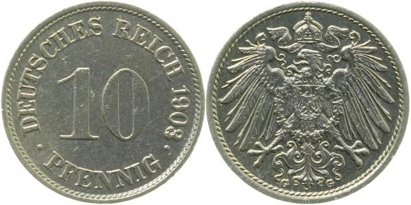 10 Pfennig 1903 G vz+ !!!