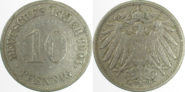 10 Pfennig 1904 G ss J013