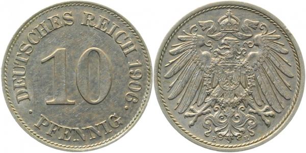 10 Pfennig 1906 E vz+ J013