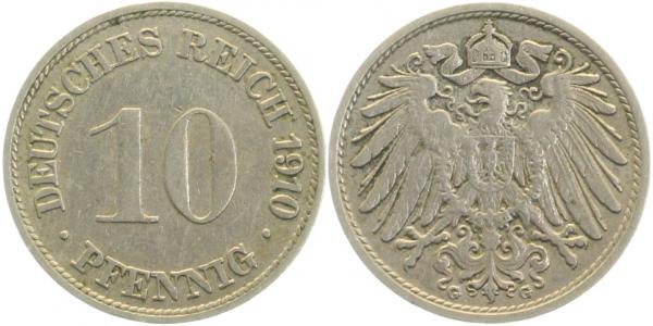 10 Pfennig 1910 G ss J013 ss 10 Pfennig