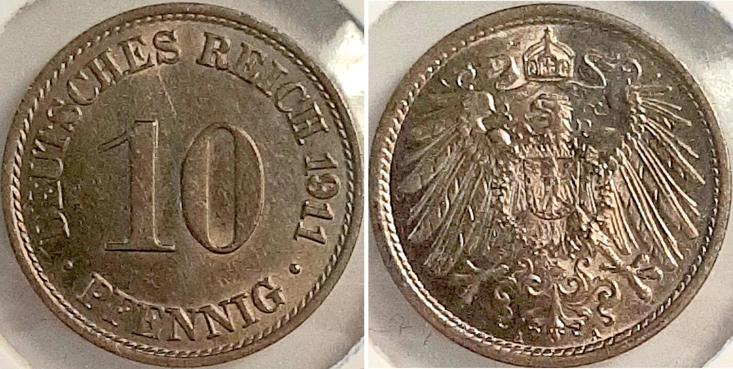 10 Pfennig 1911 A f.prfr.