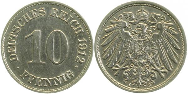 10 Pfennig 1912 E vz/stgl J013 vz / stgl 10 Pfennig