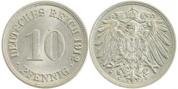 10 Pfennig 1912 F f. prfr.