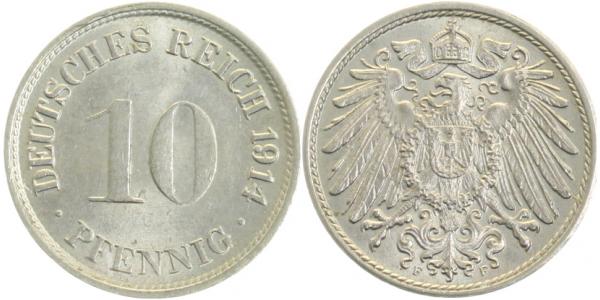 10 Pfennig 1914 F Gedenkmünzen J013