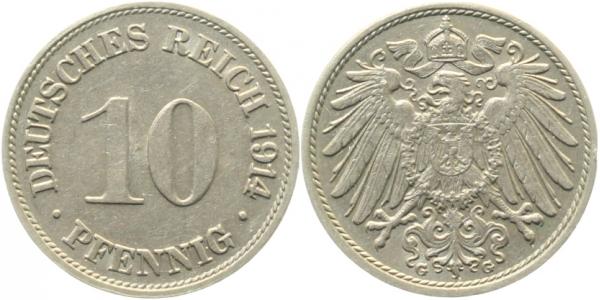 10 Pfennig 1914 G vz