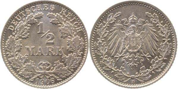 ½ Mark 1906 D prfr/stgl J016