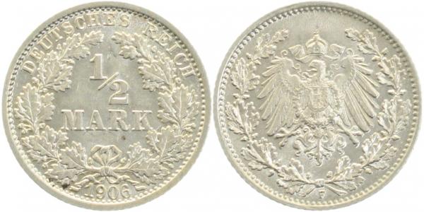 ½ Mark 1906 F J016 vz/stgl