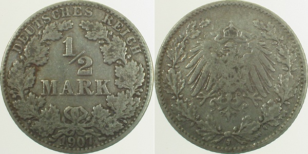 ½ Mark 1907 J ss J016