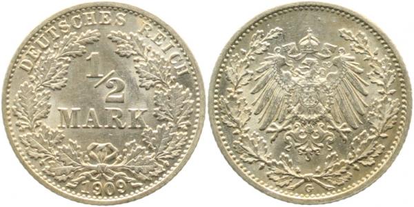 ½ Mark 1909 G vz/stgl J016