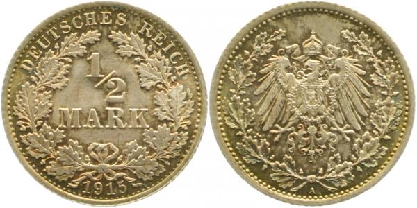 ½ Mark 1915 A J016 prfr/stgl