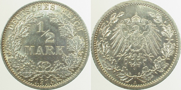 ½ Mark 1915 A J016 vz/stgl