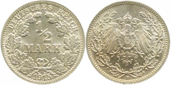 ½ Mark 1915 F J016 stgl