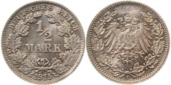 ½ Mark 1915 F f stgl J016
