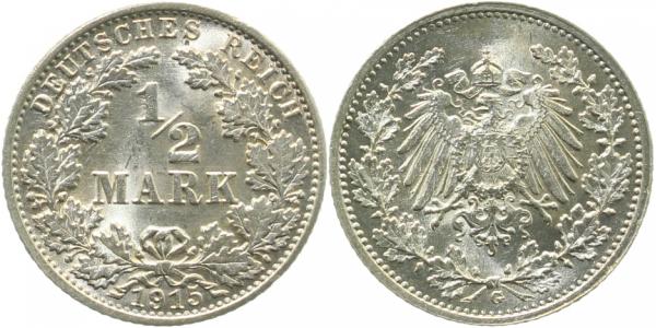 ½ Mark 1915 G J016 vz/stgl