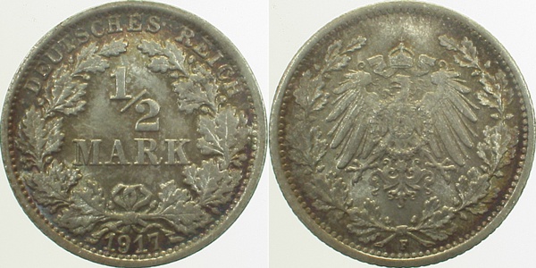 ½ Mark 1917 F prfr J016