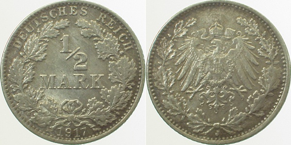 ½ Mark 1917 J f prfr J016