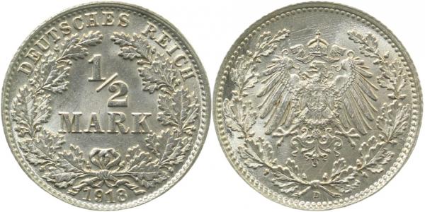 ½ Mark 1918 D stgl J016