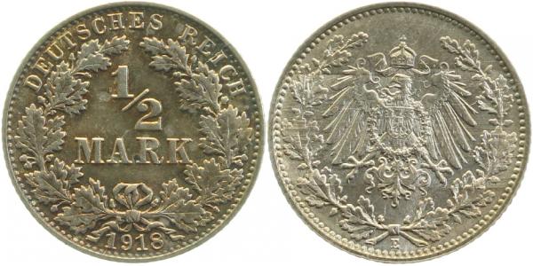 ½ Mark 1918 E stgl J016
