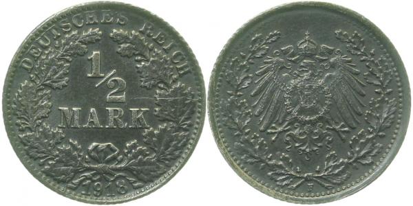 ½ Mark 1918 F prfr J016
