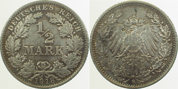 ½ Mark 1918 G ss/vz J016