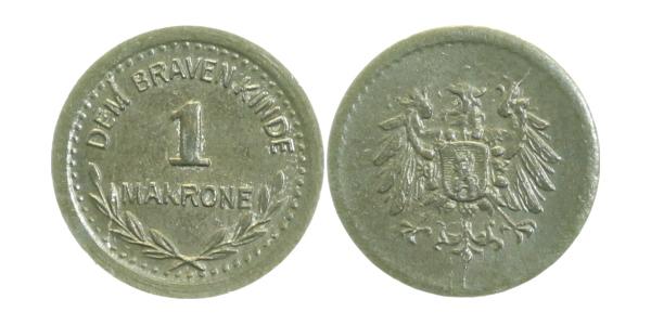 1 Mark 1891- 1915 (108 Stück) meist S-SS, ab ca. 1908 teils besser