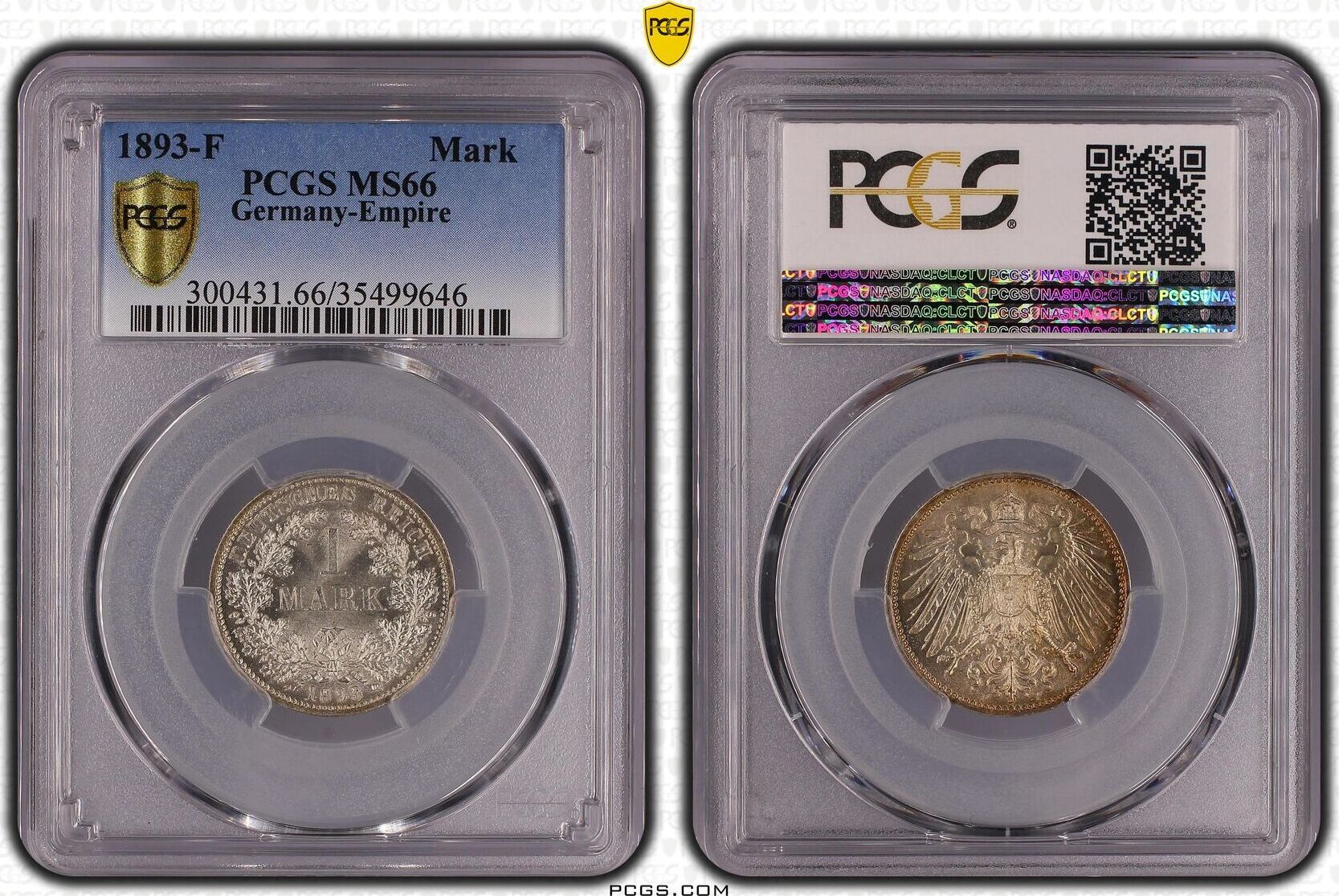 1 Mark 1893 F J017 PCGS 35499646 MS 66