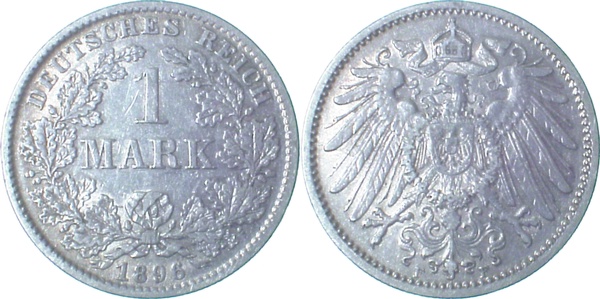 1 Mark 1896 F J017 ss