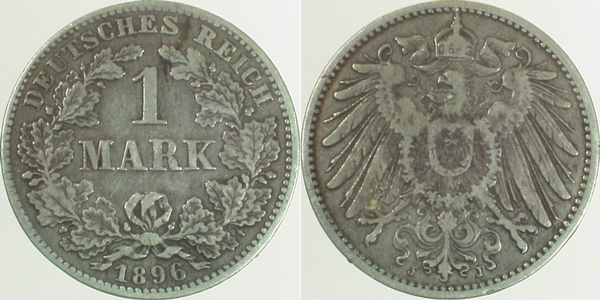 1 Mark 1896 J J017 ss