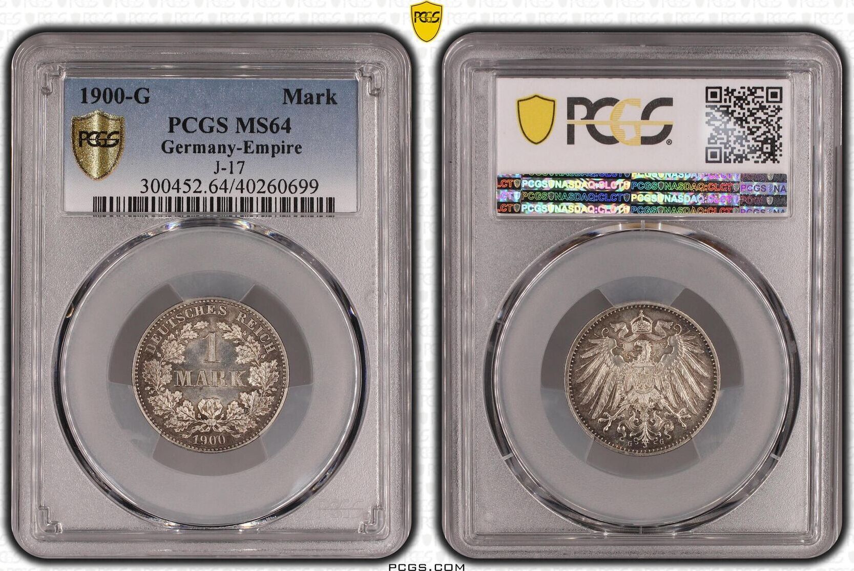 1 Mark 1900 G PCGS 40260699 MS 64 J017