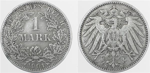 1 Mark 1901 D J017 ss