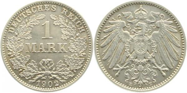 1 Mark 1902 E J017 Gedenkmünzen prfr/stgl