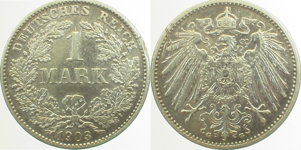 1 Mark 1903 G J017 Gedenkmünzen