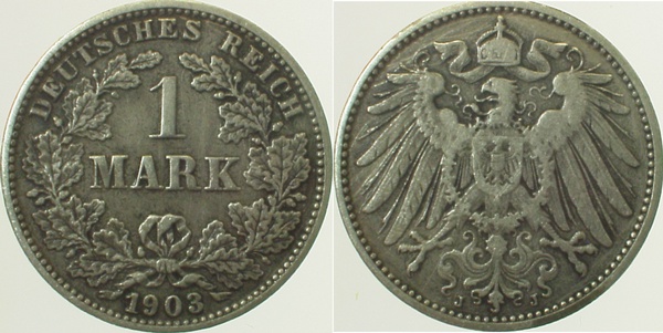 1 Mark 1903 J J017 Gedenkmünzen