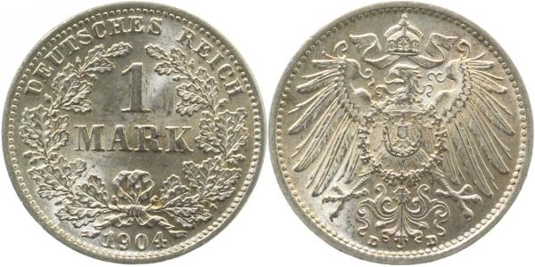 1 Mark 1904 D J017 Gedenkmünzen