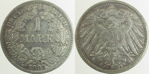 1 Mark 1905 J J017 Gedenkmünzen