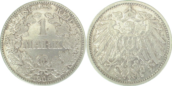 1 Mark 1906 G J017 Gedenkmünzen