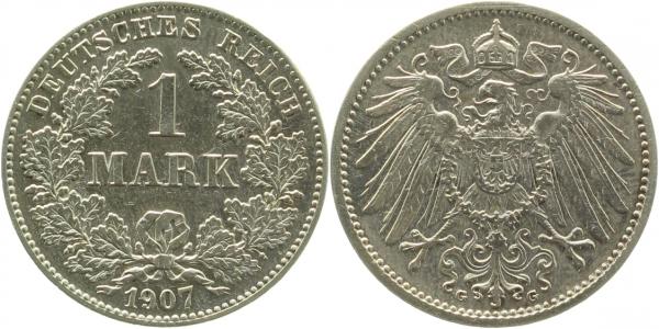 1 Mark 1907 G J017 Gedenkmünzen