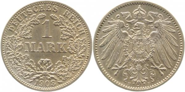 1 Mark 1908 F J017 Gedenkmünzen
