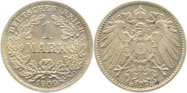 1 Mark 1909 D J017 Gedenkmünzen