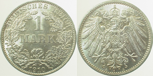 1 Mark 1910 A J017 Gedenkmünzen