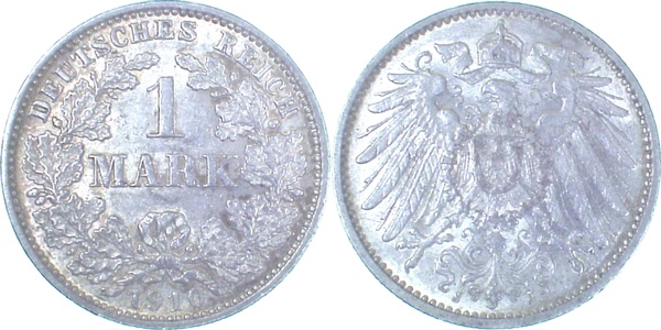 1 Mark 1910 J J017 Gedenkmünzen