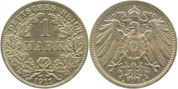 1 Mark 1911 A J017 Gedenkmünzen