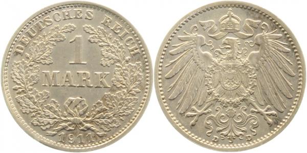 1 Mark 1911 D J017 Gedenkmünzen