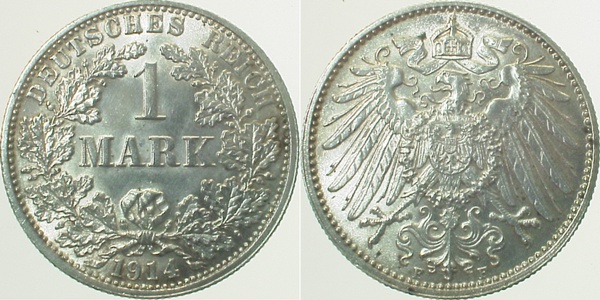 1 Mark 1914 F J017 Gedenkmünzen