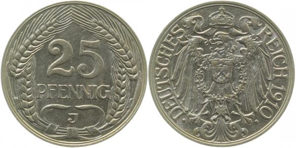 25 Pfennig 1910 J J018 Gedenkmünzen