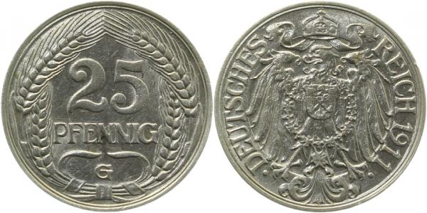 25 Pfennig 1911 G J018 vz