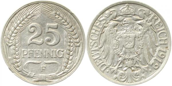 25 Pfennig 1912 F J018 ss/vz min Rf
