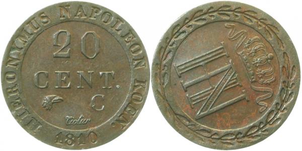 20 Cent Westfalen 1810 C Dickabschlag 5,9 g vorzüglich+