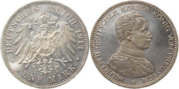 5 Mark Kaiser in Uniform Preussen 1914 A vz/st