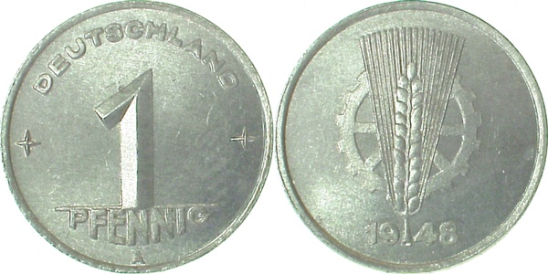 1 Pfennig DDR 1948 A bfr J1501 bfr 1 Pfennig